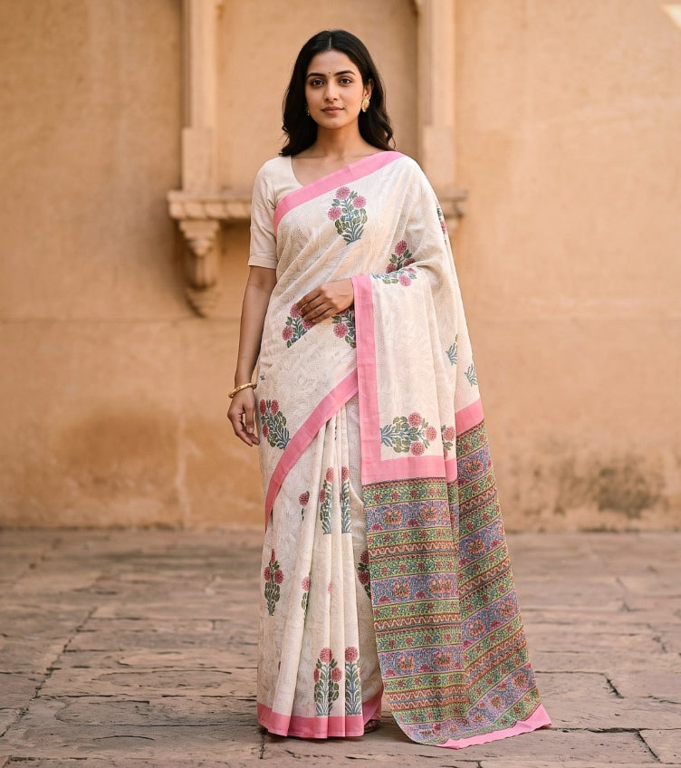Sanganeri Print Sarees