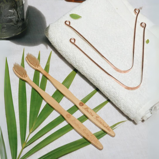 Handmade Bamboo Toothbrush – Charcoal (Pack of 2)