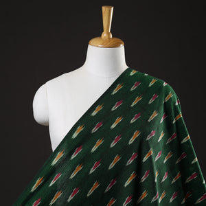 Green - Pochampally Ikat Weave Cotton Fabric 18