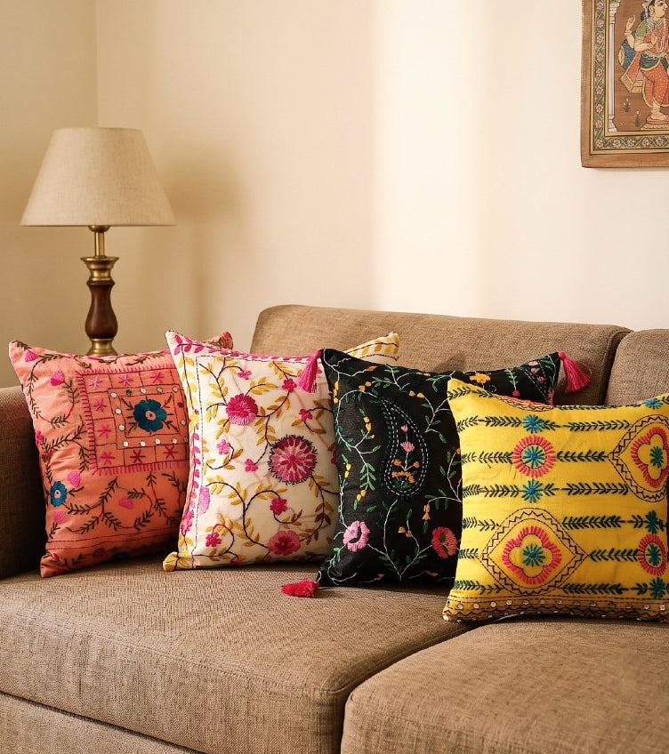 Embroidered Cushion Covers