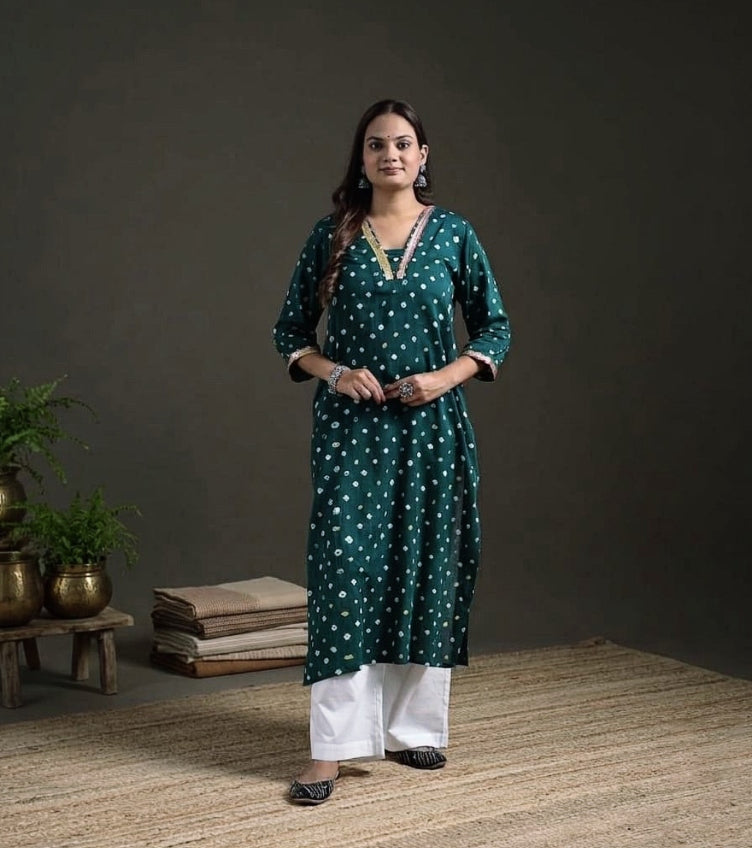 Bandhani Cotton Kurtas
