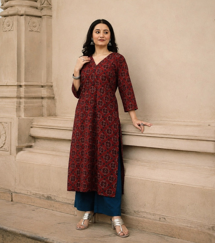 Ajrakh Cotton Kurtas