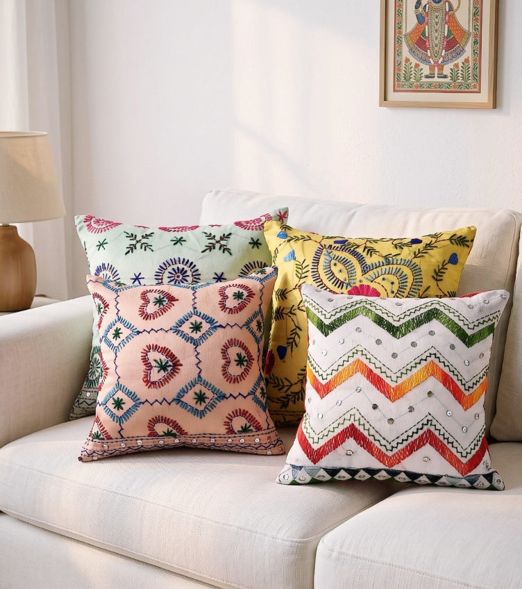 Embroidered Cushion Covers