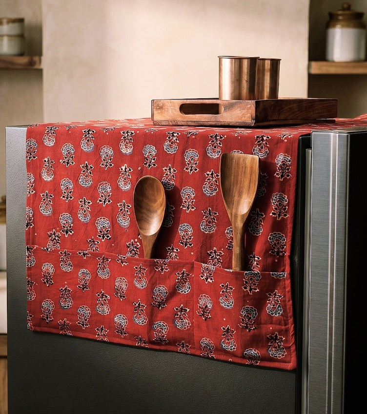 Ajrakh Fridge Covers