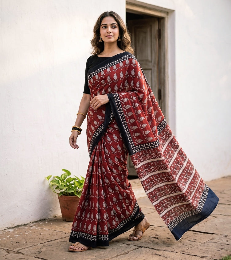 Bagru Print Sarees