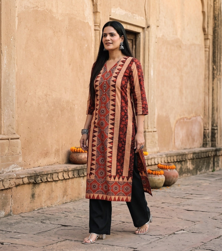 Ajrakh Cotton Kurtas