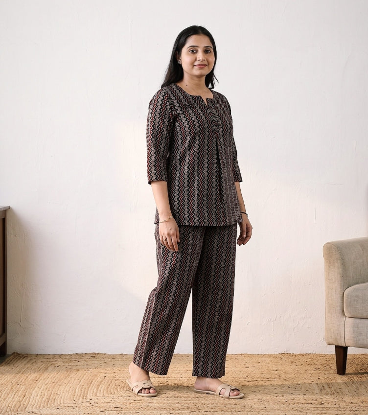 Block Print Night Suits