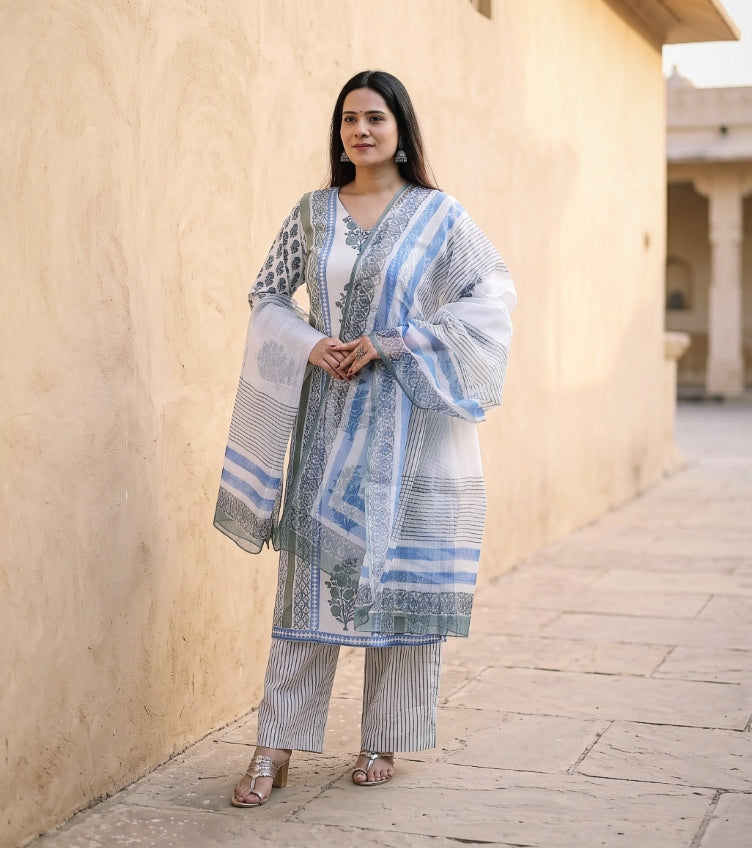 Sanganeri Stitched Suits