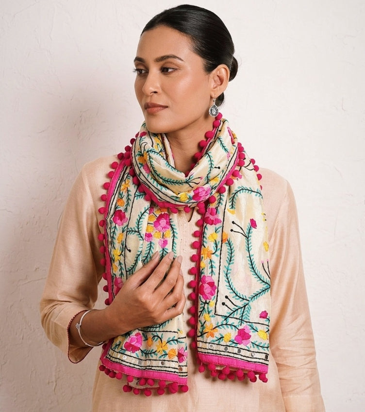 Hand Embroidered Stoles