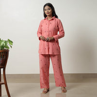 Pink - Jacquard Cotton Co-Ord Set 03