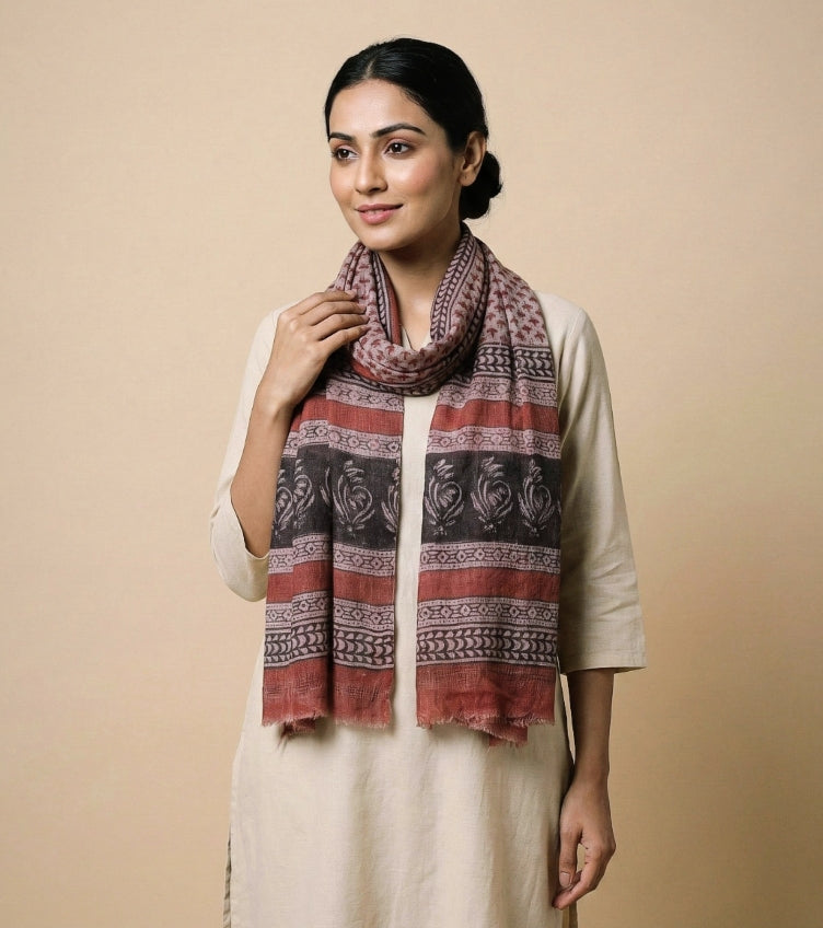 Bagru Print Stoles