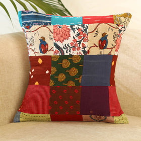 Buy Multicolor Handcrafted Cotton Patchwork Cushion Cover