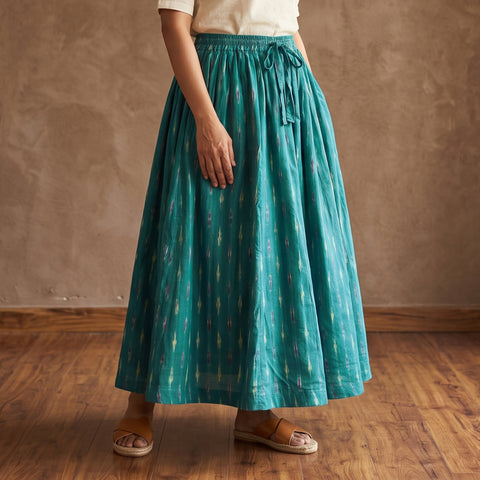 Pochampally Ikat 24 Kali Cotton Long Skirt 03