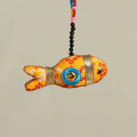 Yellow Traditional Handmade Fish Doll Keychain