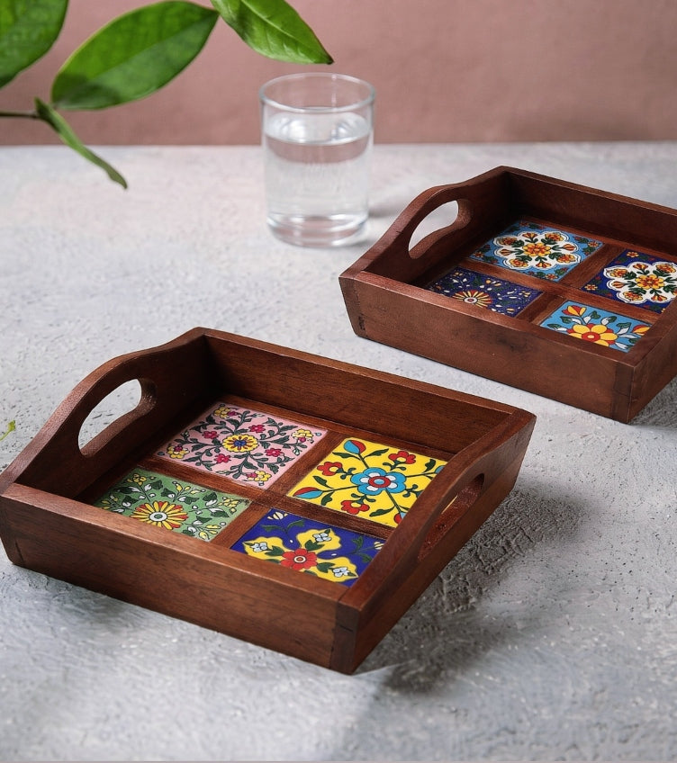 Blue Pottery Trays