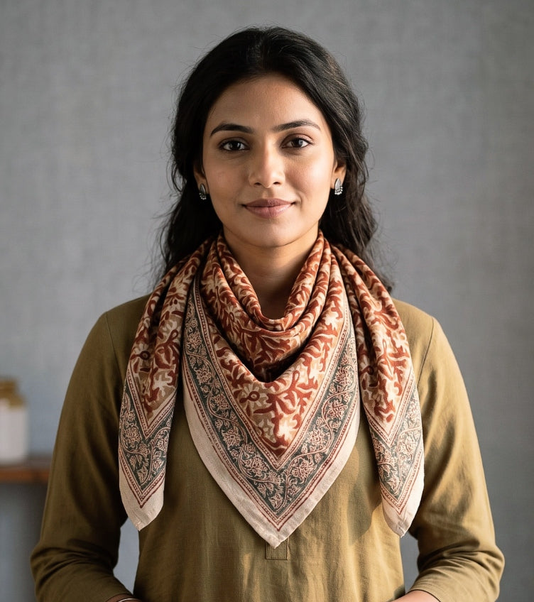 Kalamkari Cotton Scarves