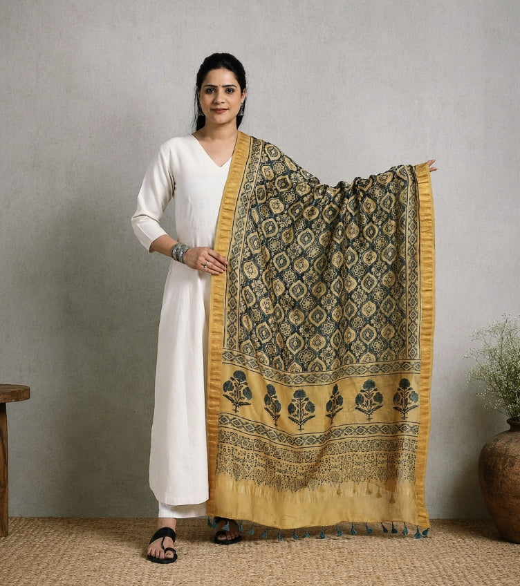 Ajrakh Print Dupattas