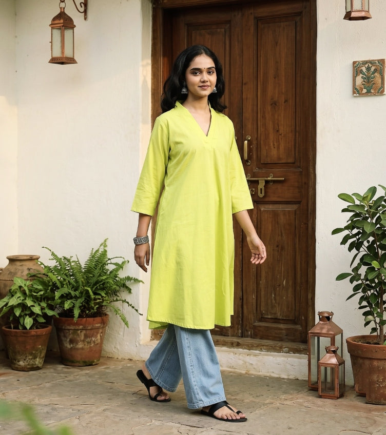 Plain Cotton Kurtas