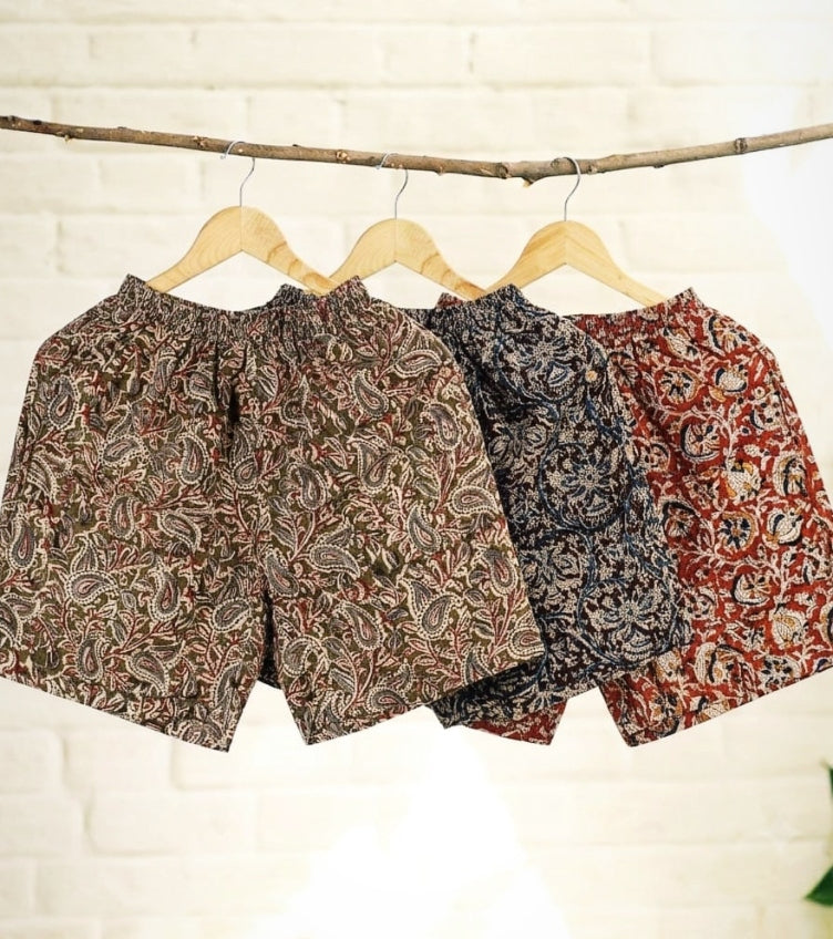Kalamkari Cotton Shorts