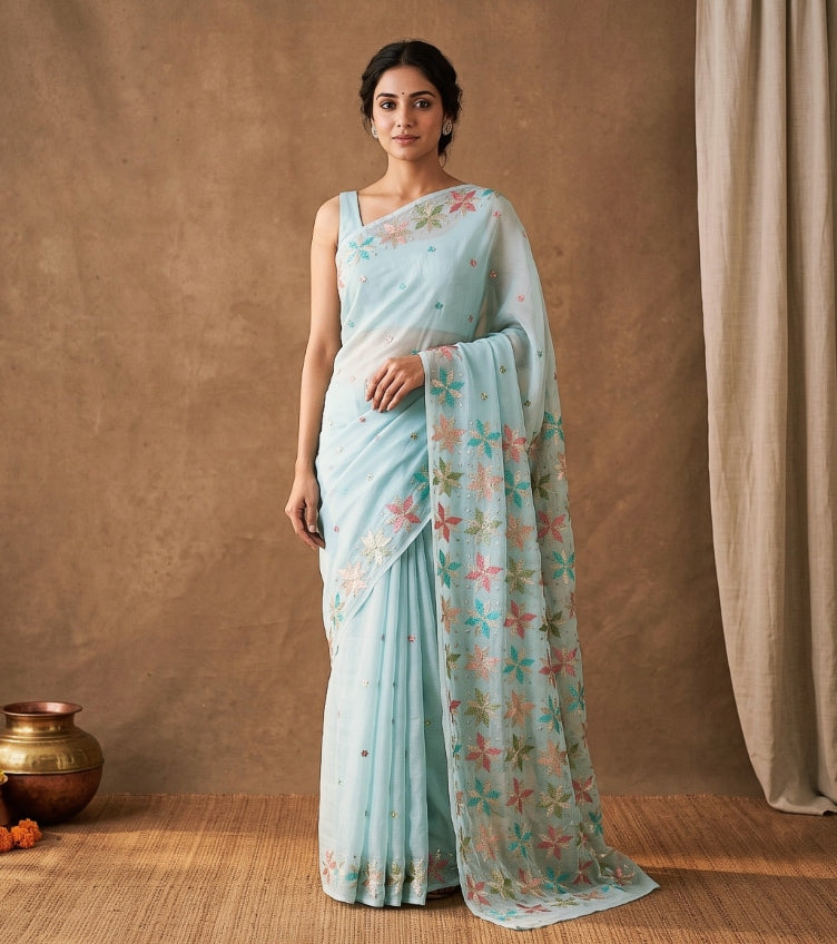 Phulkari Embroidered Sarees