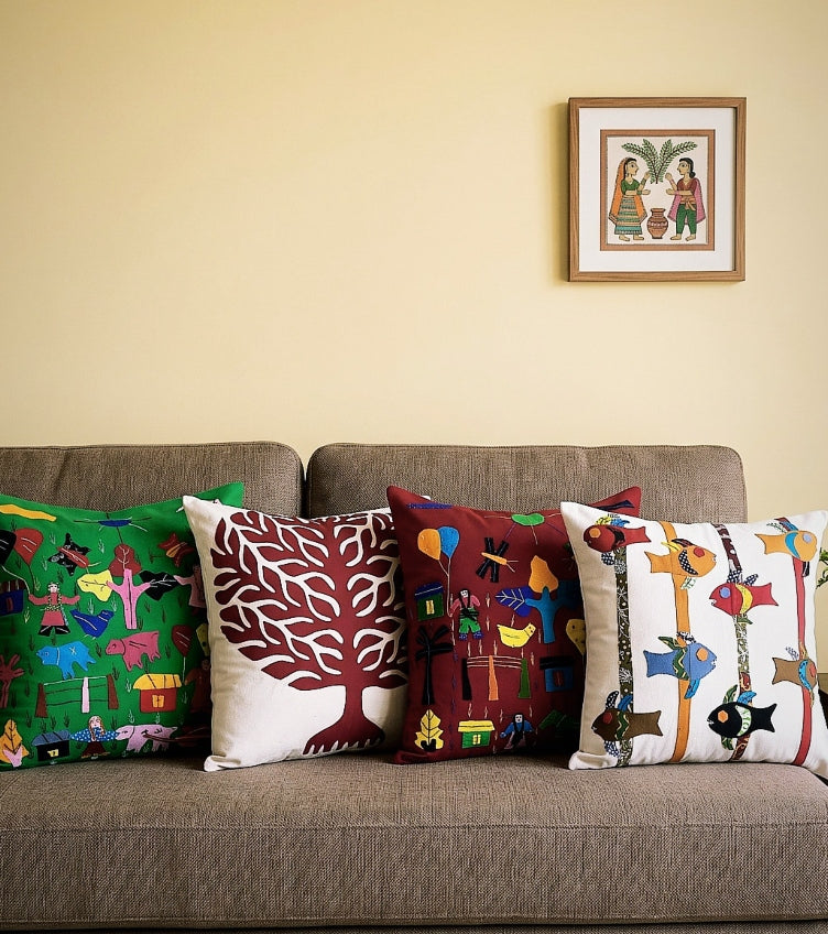 Applique Cushion Covers