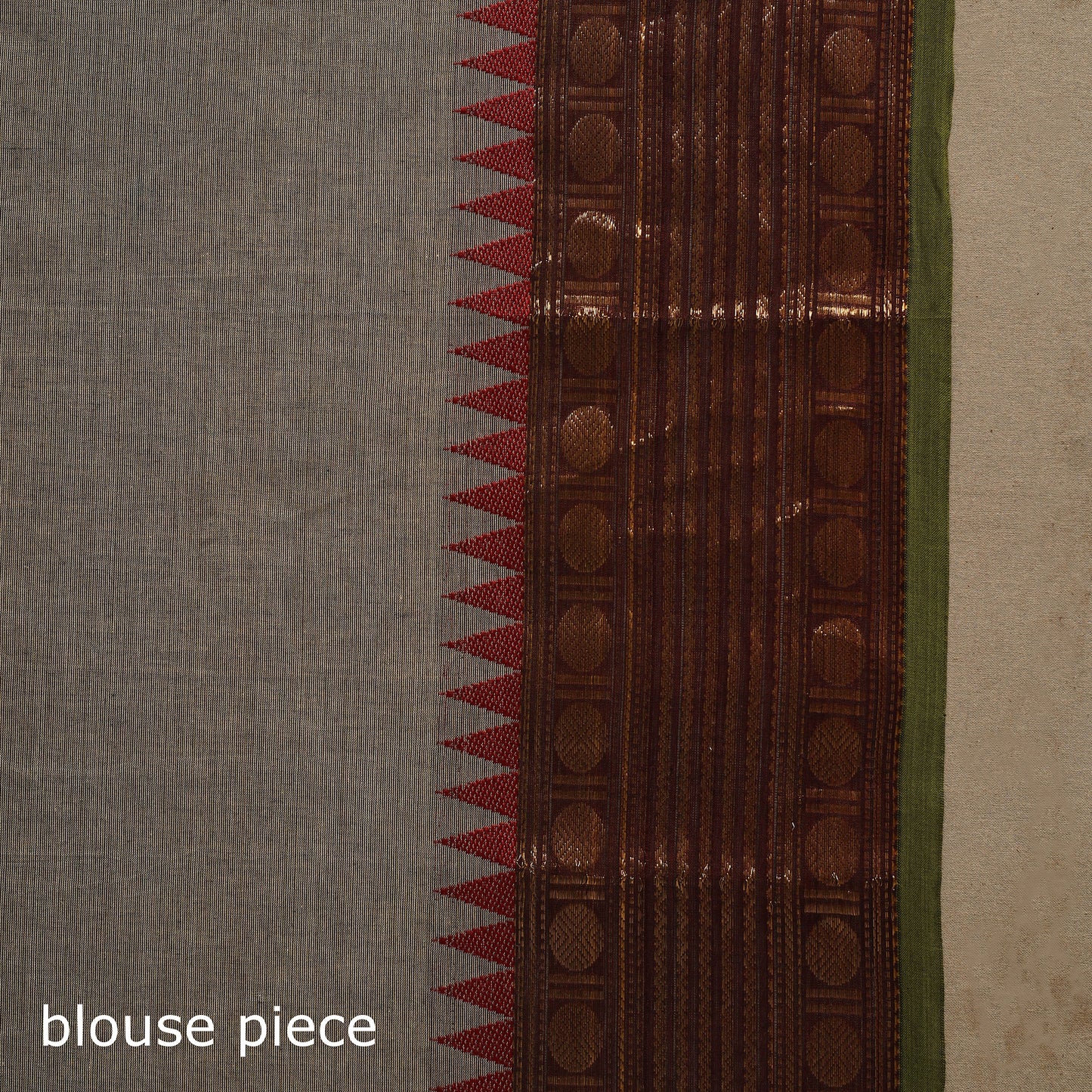 Brown Kandangi Chettinad Cotton Saree with Border