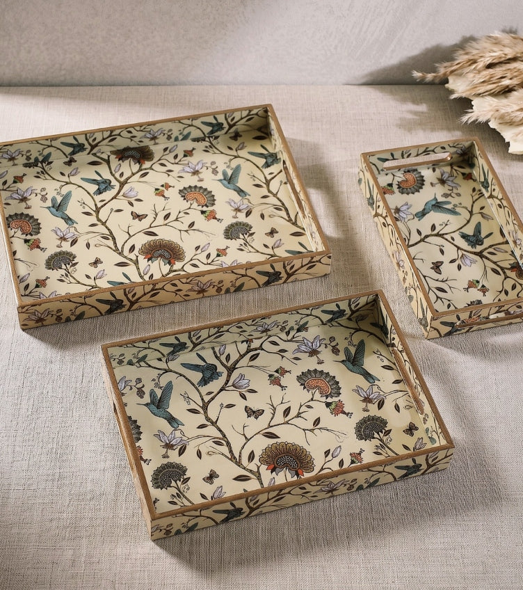 Enamel Wooden Trays