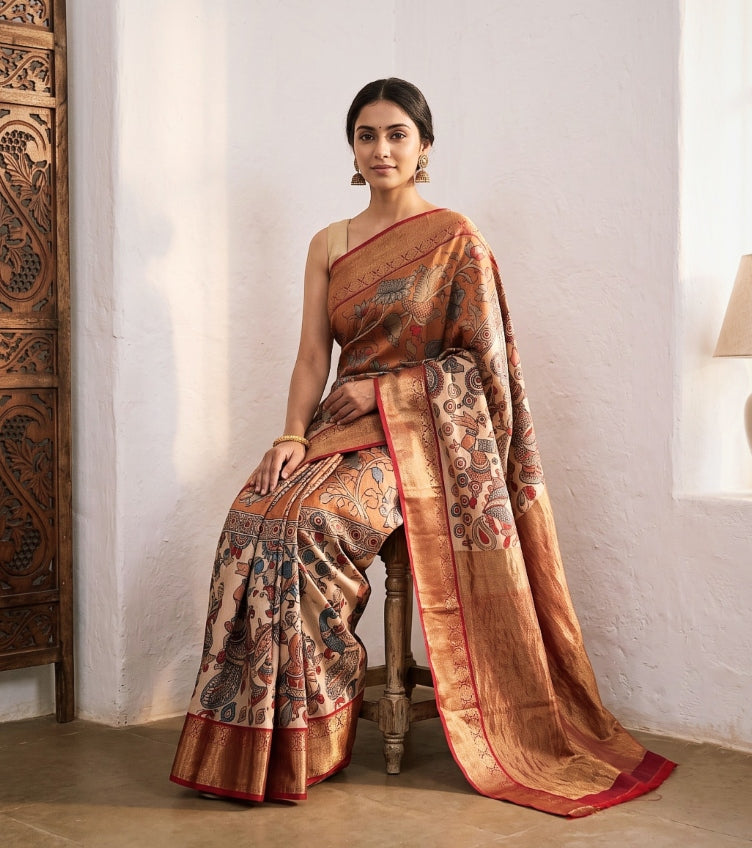 Srikalahasti Kalamkari Sarees