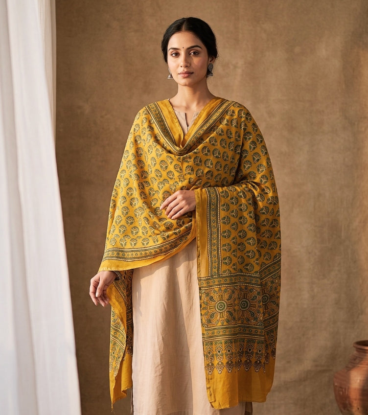 Ajrakh Print Dupattas