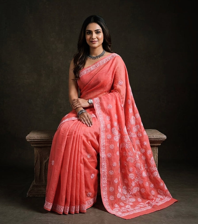Chikankari Cotton Sarees