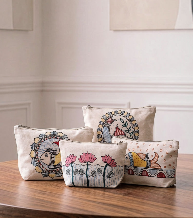 Madhubani Utility Pouches