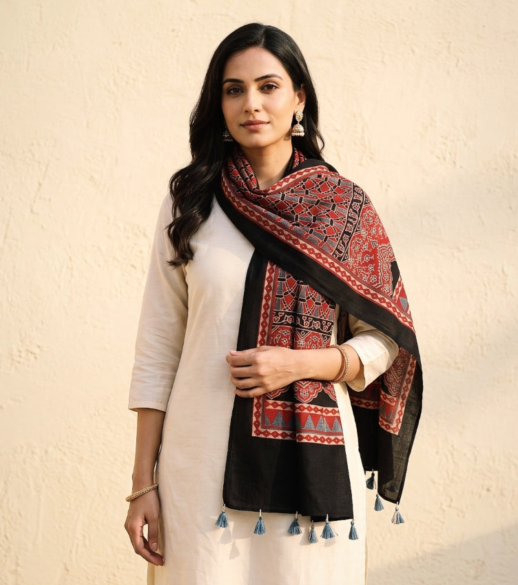 Ajrakh Print Stoles