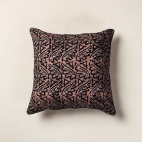 Brown Pure Cotton Hand Batik Cushion Cover (18 x 18 in)