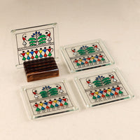 Amod-Hand-painted Glass Saura Coasters