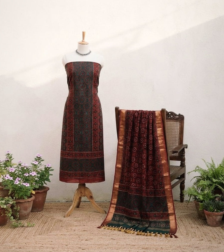 Ajrakh Dress Materials