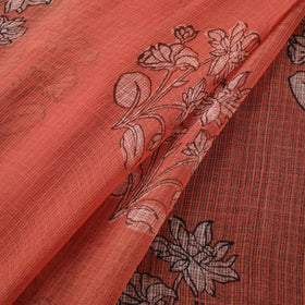 Red - Akola Hand Block Print Kota Doria Cotton Fabric 49