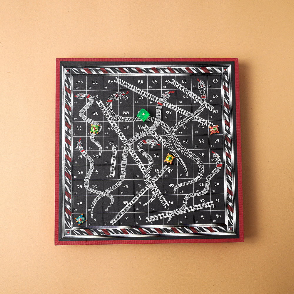 Snakes & Ladders - Traditional Indian Board Game (14 x 12 in)