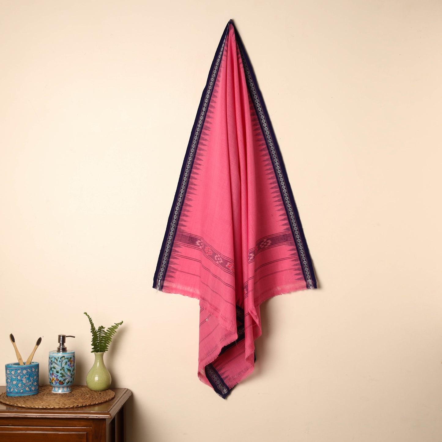 Pink - Sambalpuri Ikat Handloom Cotton Gamcha Towel 04