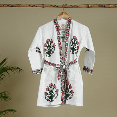 Block Printed Bath Robe