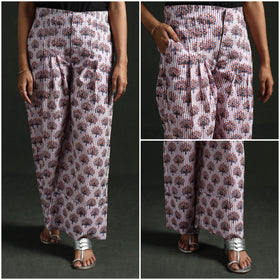 Sanganeri Hand Block Print Cotton Flared Palazzo 10