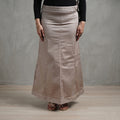 Brown - Plain Woven Cotton Lycra Inskirt 05