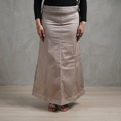 Brown - Plain Woven Cotton Lycra Inskirt 05