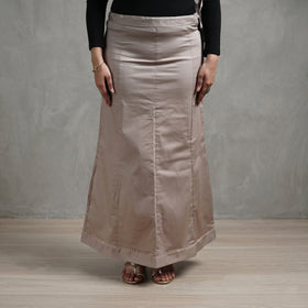 Brown - Plain Woven Cotton Lycra Inskirt 05