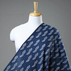 Blue Traditional Indigo Bagru Print Fabric from Rajasthan