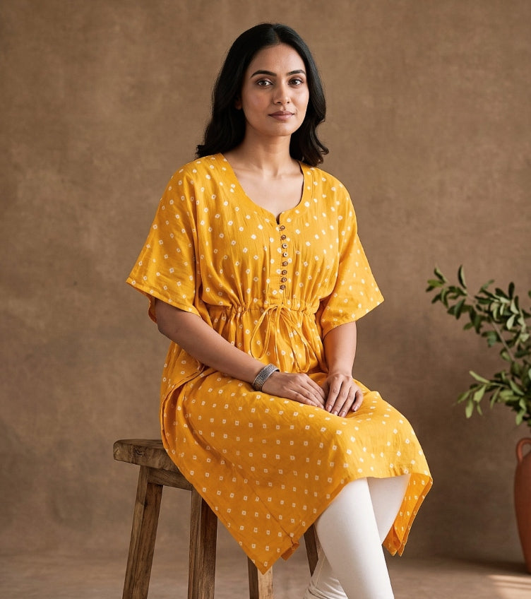 Bandhani Cotton Kaftans
