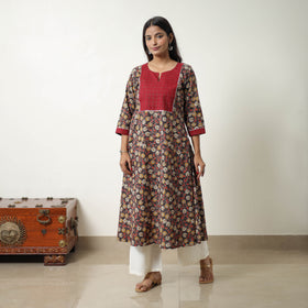  Straight Cotton Kalamkari Kurta for Women 