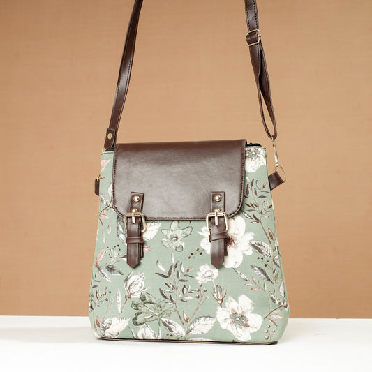 Green - Handcrafted Printed Sling Bag