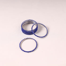  Hapur Flower Beadwork Bangles by Aagaz (Set of 6) 