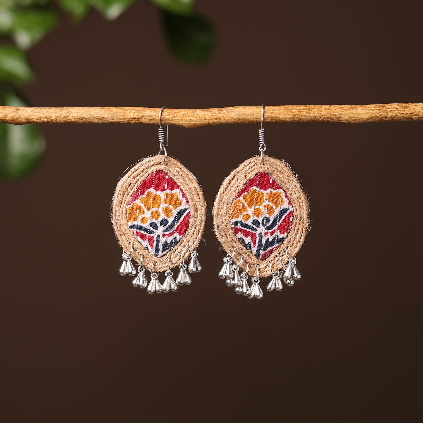 Neeti Handcrafted Fabart Jute Earrings