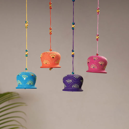 Bell - Handpainted Clay Hanging (Set of 4)